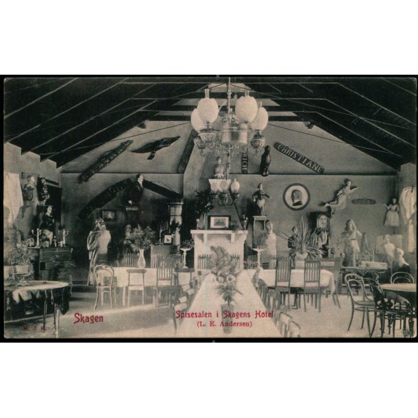Skagen - Spisesalen i Skagens Hotel - (L.E. Andersen) - M.J.K. u/n - Ubrugt