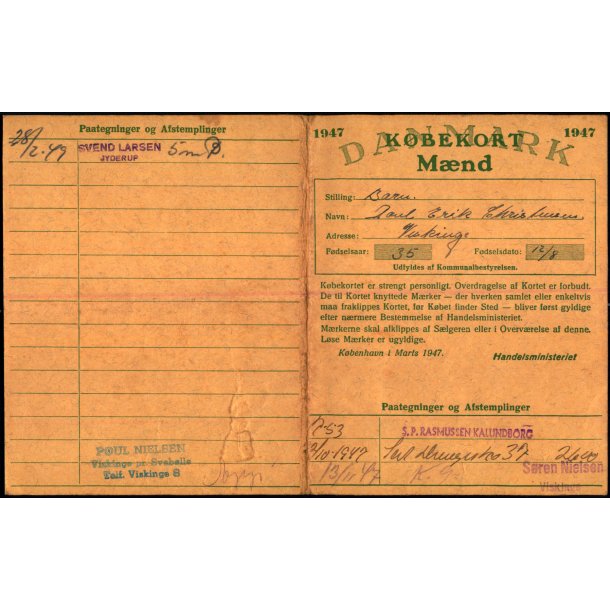 Kbekort - Mnd med Ptegninger - 2 Verdenskrig