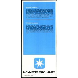 Maersk Air - Sikkerhed om Bord F. 27  - Folder 3 Sider.