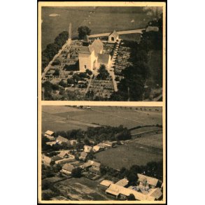 Tiset Kirke og Ravnholt By - Nordisk Luftfoto 88194 - Brugt