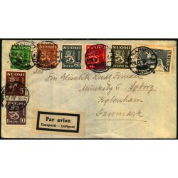 Luftpost Brev fra Finland til Danmark - 28 - 9 - 1935