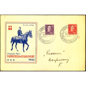Der rider en Konge - Kong Christian d. X - Frstedagskuvert.