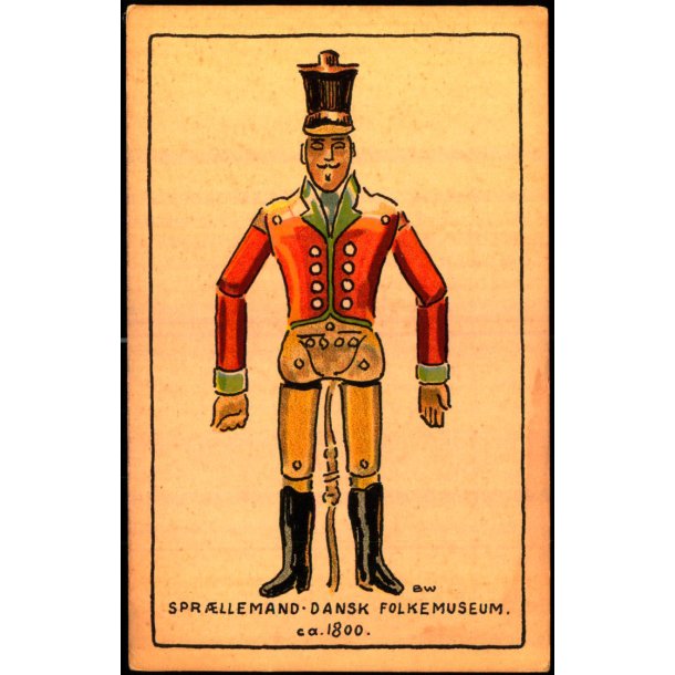 BW - Sprllemand ca. 1800 - Dansk Folkemuseum - Alfred Jocobsen 56 - Ubrugt