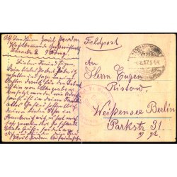 Feldtpost - 6 - 8- 17 - Til Berlin  - Forside : Gross Wusterwitz