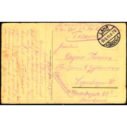 Feldpost - Lahr  14 -9 - 15  - Til Kbenhavn W. - Billedside : Lahr.