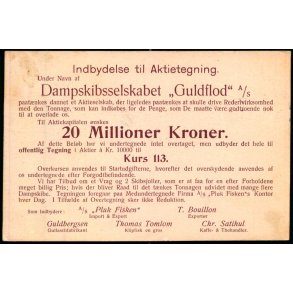 Indbydelse til Aktietegning - Dampskibsselskabet 