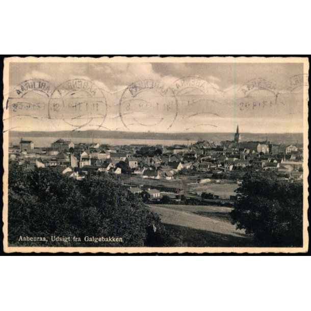 Aabenraa -  Udsigt fra Galgebakken - Turistforeningens Kiosk 5882 - Brugt