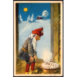 Jenny Nystrm - God Jul - Visitkortformat - Sagokunst 4702/8 - Brugt