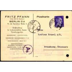 Censurkort fra Tyskland -  20 - 10 - 43 - Til Danmark