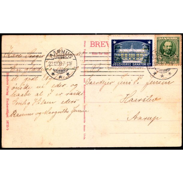 Julemrke 1908 p Postkort