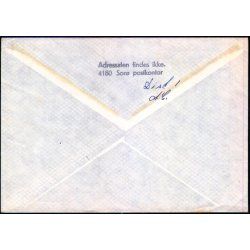 Brev til Sor 29 - 7- 75 - Retur afs. - Er afgaaet ved Dden - Adrasaten findes ikke ! - Brugt