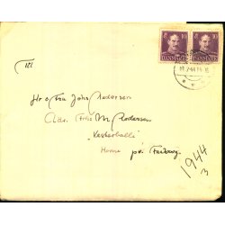 Brev med indhold (3 Ark) fra Vesterbros K.F.U.M. Sommerlejr 1944 - Magleby - Klippinge - Brugt