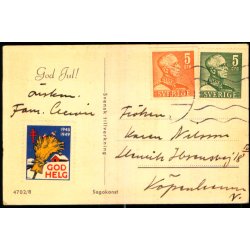 Jenny Nystrm - God Jul - Visitkortformat - Sagokunst 4702/8 - Brugt