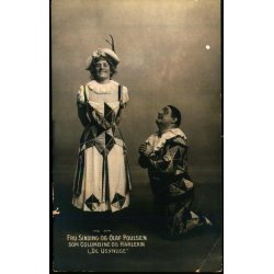 Fru Sinding og Olaf Poulsen som Columbine og Harlekin i "De Usynlige" - Alex Vincent 67 - Ubrugt 