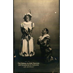 Fru Sinding og Olaf Poulsen som Columbine og Harlekin i 