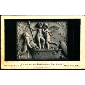 Thorvaldsens Museum 28 - Amor  og den unge Bacchus stampe Druer - V. Trydes Forlag u/n - Ubrugt