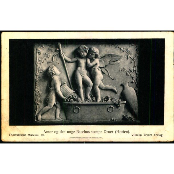 Thorvaldsens Museum 28 - Amor  og den unge Bacchus stampe Druer - V. Trydes Forlag u/n - Ubrugt