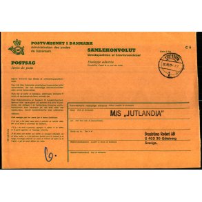 Samlekuvert - M/S Jutlandia 20 - 10 - 77 - Gteborg - Sverige