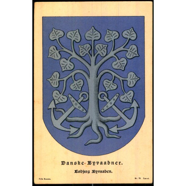Danske Byvaabner - Esbjerg Byvaaben - Fritz Benzen 10 - Ubrugt