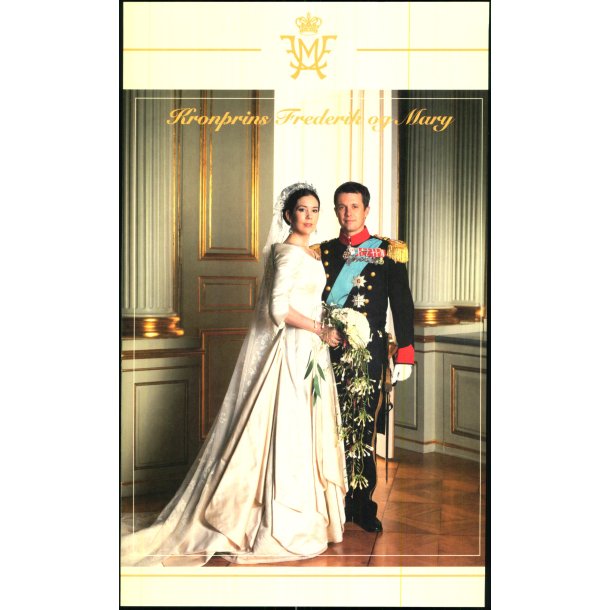 Kronprins Frederik og Marys Bryllup  - Billede 30x18 cm.