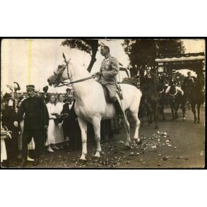 Kongen paa den Hvide Hest ved Grnsen - Fotokort u/n - Ubrugt