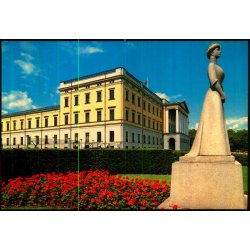 Kongeslottet med Skulptur af Dronning Maud - Oslo - Mittet 12 - Ubrugt