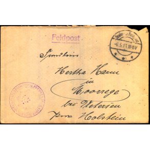 Feldpost - D. Feldpost  6 - 5  -13 - Til Holstein