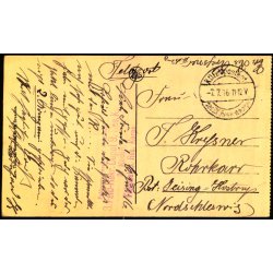 Feldtpost - 7 - 7- 16 - Til Nordschlesvig  - Forside : Dinant