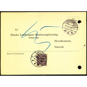 Efterporto - Tryksagskort til Nstved 24 - 3 - 52