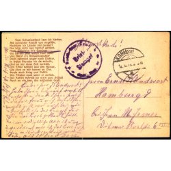 Feldpost - K.D. Feldpost  12 - 12 -17 - Til Hamburg - Billedside : Portrt.