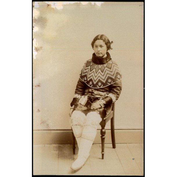 Grnland - Fotokort u/n - Ubrugt - Kanten af foto faldet af !