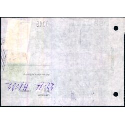 Banepakke DSB - Flgeseddel - 21 - 11 - 77 - 1x14 Kr. - 1x100 re - Stemplet