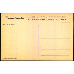 M/S OSLOFJORD - Norwegian America Line - E.M. 10 - 63 - Ubrugt