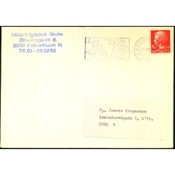 Perfin - Kbenhavns Kommune p Brev - Hillerdgades Skole - Stemplet