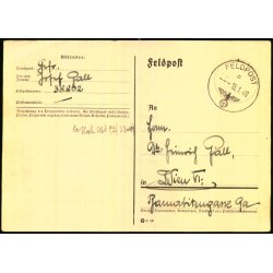 Tysk Feldpostkort - Feldpoststempel  15 - 1 - 40 - Til Wien VI - No. 38802
