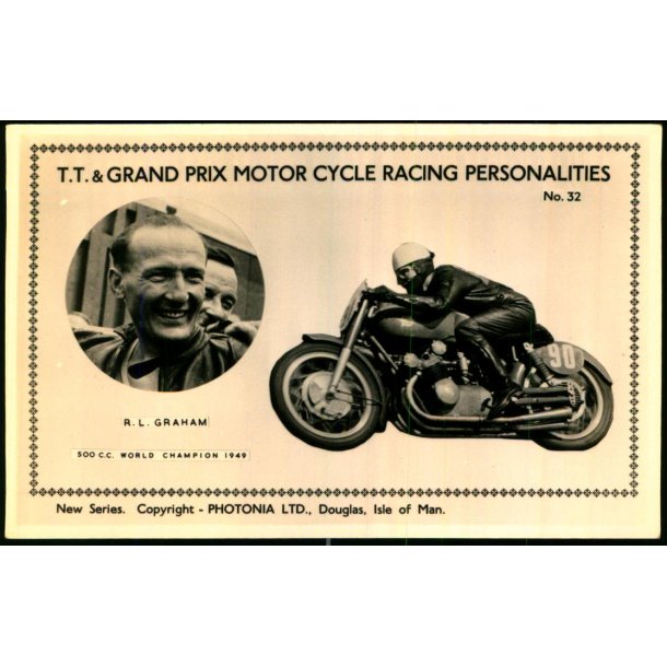 T.T. &amp; Grand Prix Motor Cycle Racing - R.L.Graham - Photonia 32 - Ubrugt