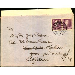 Brev med indhold (1 Ark) fra Vesterbros K.F.U.M. Sommerlejr 1944 - Magleby - Klippinge - Brugt