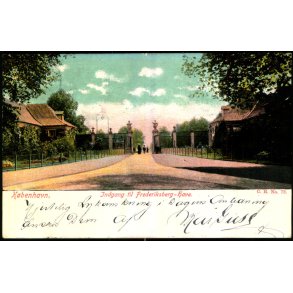 Kbenhavn - Indgang til Frederiksberg Have - Cr. 73 - Brugt