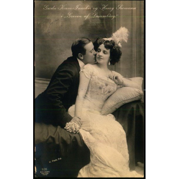 Gerda Krum Junker og Henry Seemann i Greven af Luxemburg  - Alex Vincent 926 - Brugt