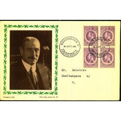 Kong Christian d. X - 75 rs Fdselsdag - Frstedagskuvert.