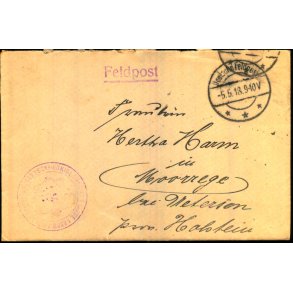 Feldpost - D. Feldpost  5 - 5  -18 - Til Holstein