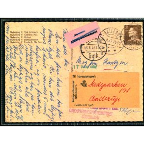 Postkort til Ballerup 16 - 8 - 67 - Til Forssprgsel m:m.  - Brugt