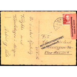 Postkort fra Nimtofte 26 - 7 - 90  - til Randers  - Til returpostkontoret -1560 Kbenhavn V.