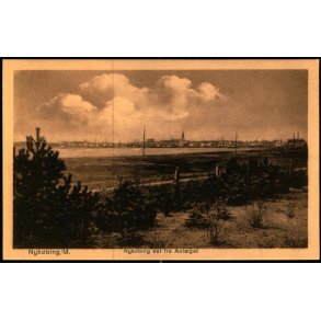 Nyk�bing M. - Nyk�bing set fra Anl�get - Nr. 1008 - Ubrugt