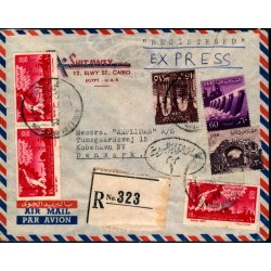 Expres Brev - R Brev - fra Egypten - Til Kbenhavn