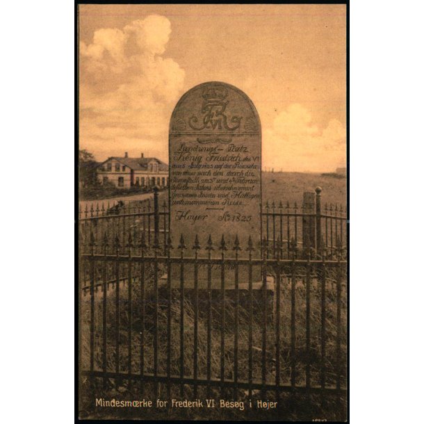 Mindesm�rke for Frederik VI Bes�g  i H�jer - V. Kielers Bogh. 54896 - Ubrugt