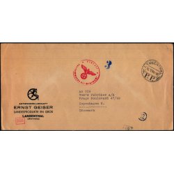 Censurbrev fra Tyskland -  16 - 11 - 44 - Til Danmark