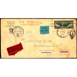 Luftpost - Censurbrev fra U.S.A.  24 - 5 - 40 - Til Nykbing Falster