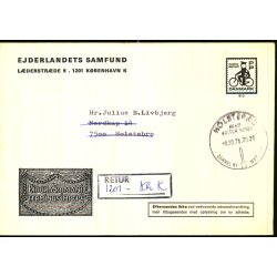 Brev - Retur 1201 K. 6 - 10 - 76 -  Brugt