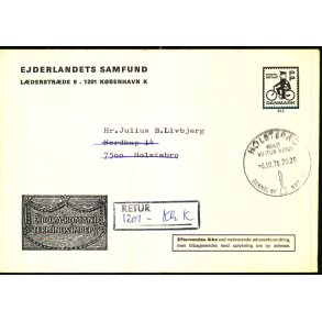 Brev - Retur 1201 K. 6 - 10 - 76 -  Brugt